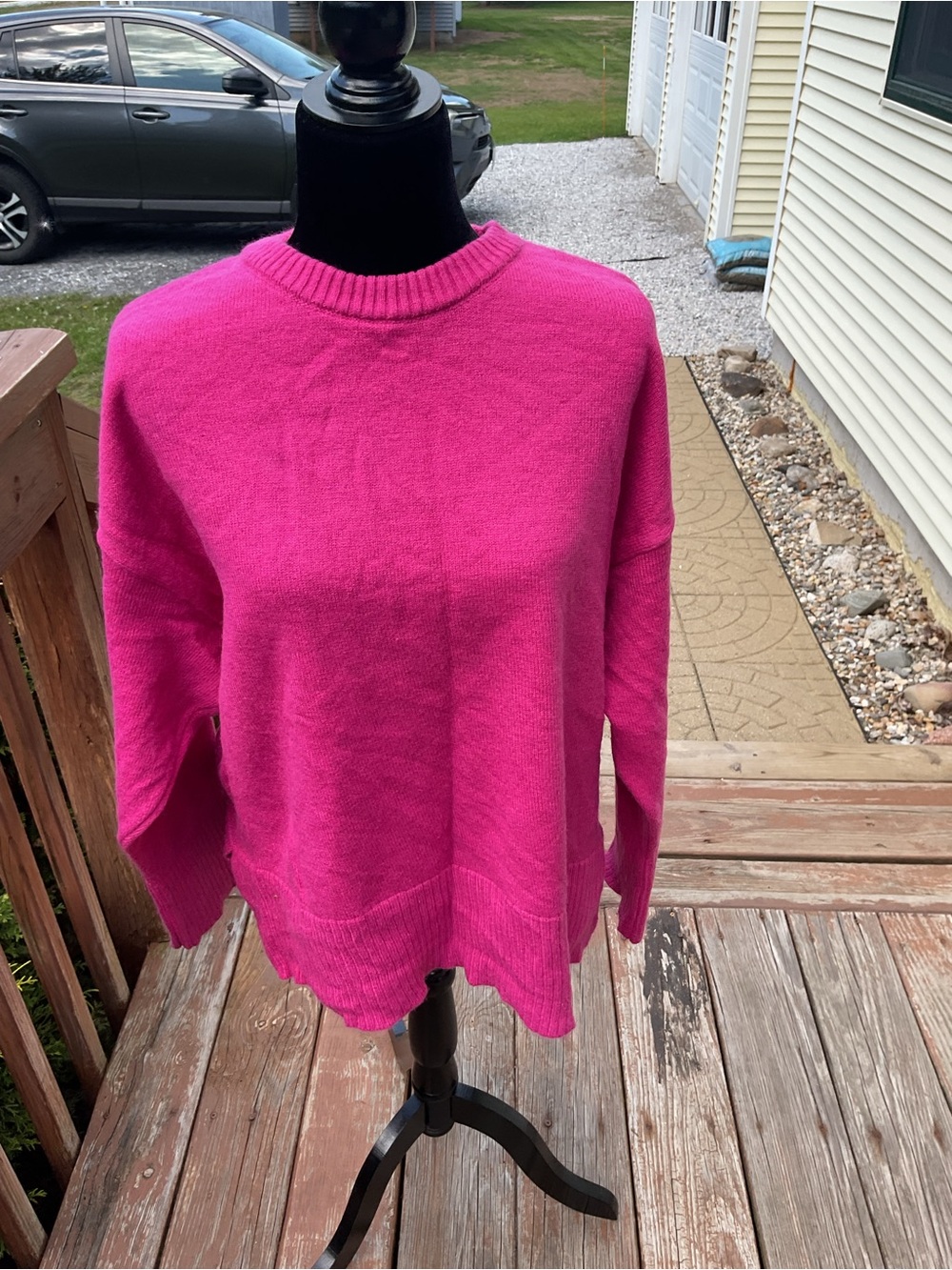 Jon & Anna Bright Fuchsia Crewneck Sweater